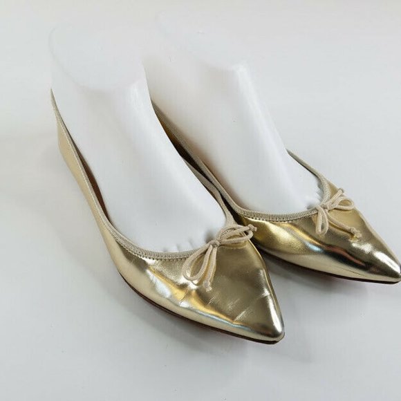 J. Crew Shoes - J Crew Metallic Gold Shoes Size 7